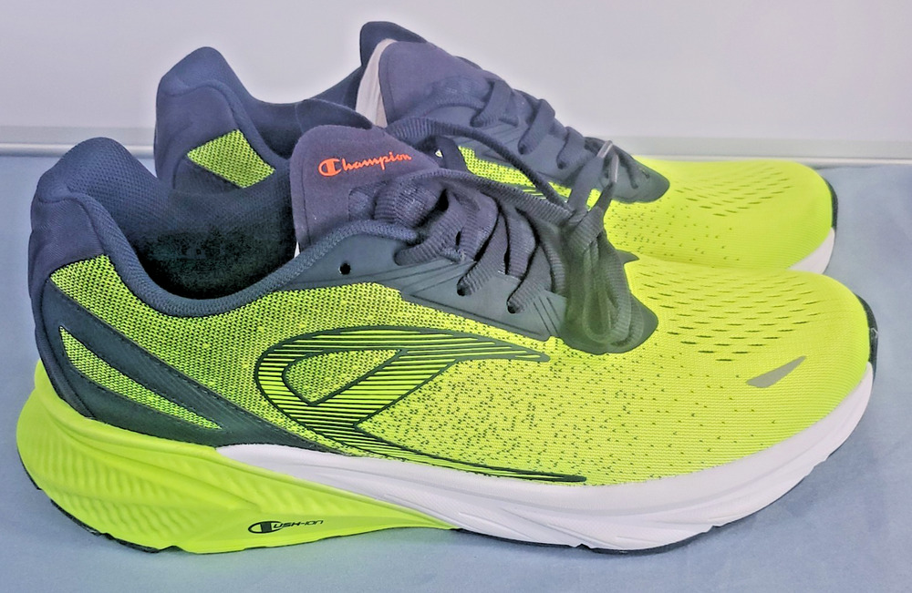 Champion Alpha Men's Size 9 Running Athletic Sneakers Volt Neon Yellow Grey NEW